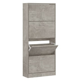 Schoenenkast 63X24X Bewerkt Hout Betongrijs