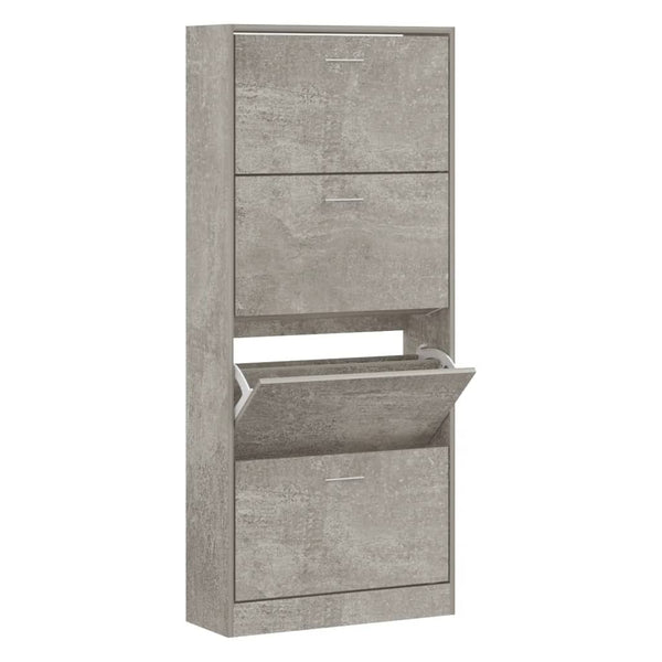 Schoenenkast 63X24X Bewerkt Hout Betongrijs