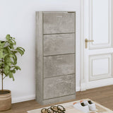 Schoenenkast 63X24X Bewerkt Hout Betongrijs
