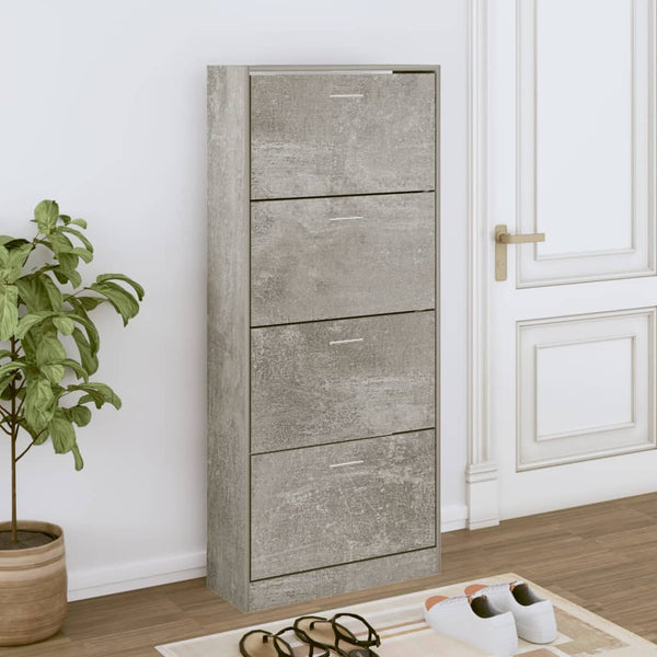 Schoenenkast 63X24X Bewerkt Hout Betongrijs