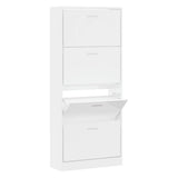 Schoenenkast 63X24X Bewerkt Hout Hoogglans Wit