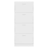 Schoenenkast 63X24X Bewerkt Hout Hoogglans Wit