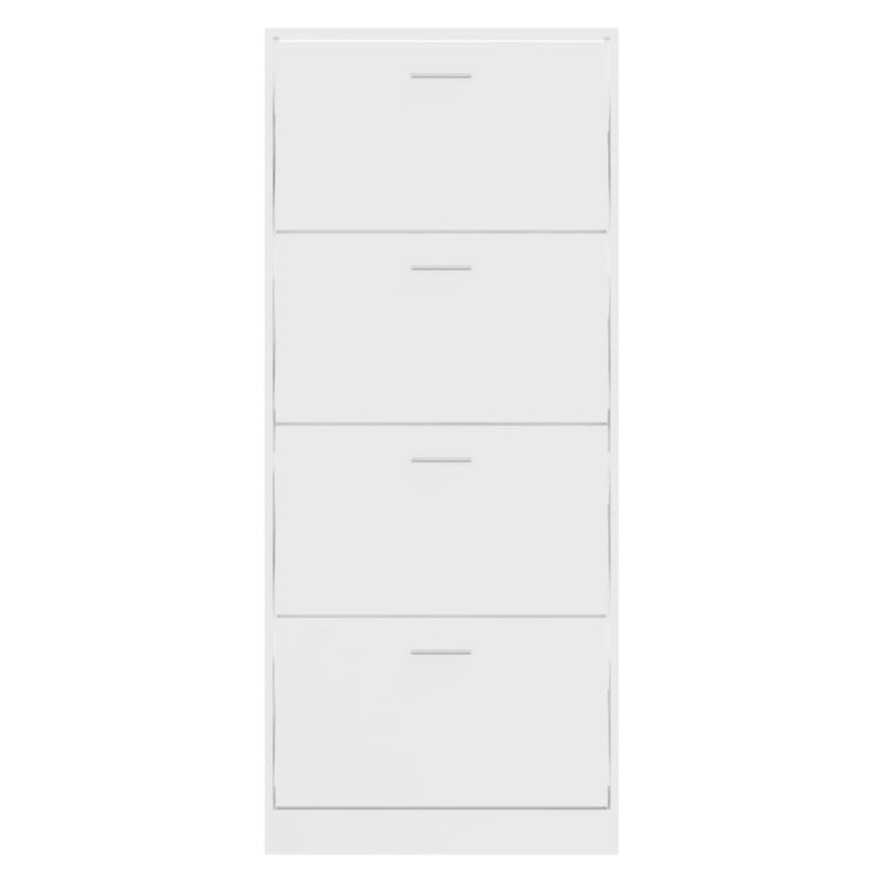 Schoenenkast 63X24X Bewerkt Hout Hoogglans Wit