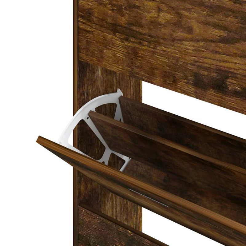 Schoenenkast 63X24X Bewerkt Hout Kleurig Gerookt Eiken