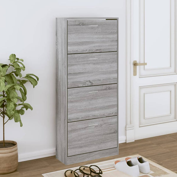 Schoenenkast 63X24X Bewerkt Hout Grijs Sonoma