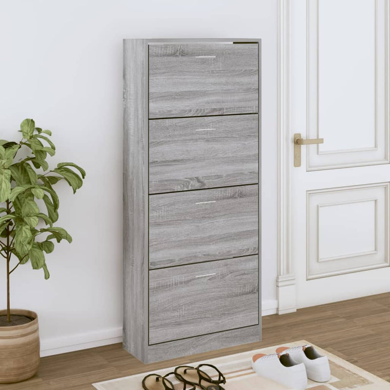 Schoenenkast 63X24X Bewerkt Hout Grijs Sonoma