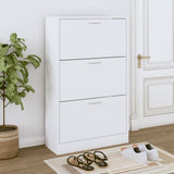 Schoenenkast Met 2 Vakken Hout Wit