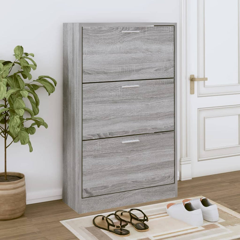 Schoenenkast 63X24X Bewerkt Hout Grijs Sonoma