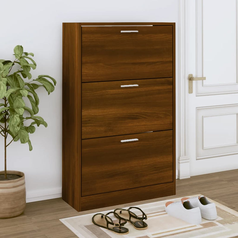 Schoenenkast 63X24X Bewerkt Hout Bruin Eikenkleur