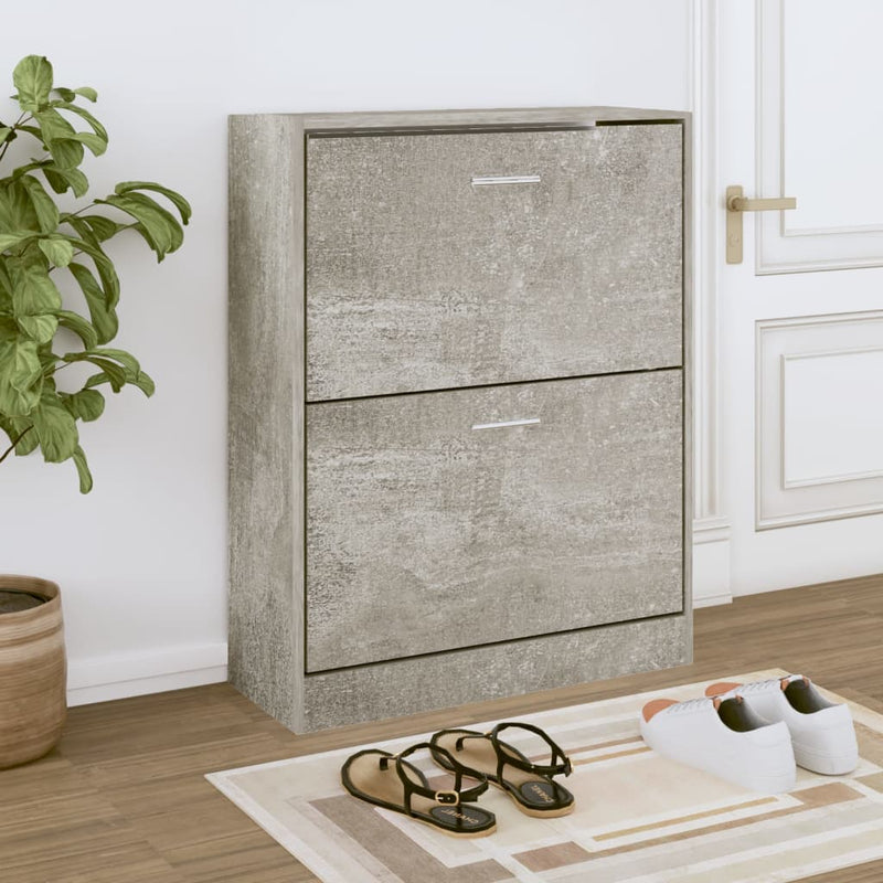 Schoenenkast 63X24X Bewerkt Hout Betongrijs