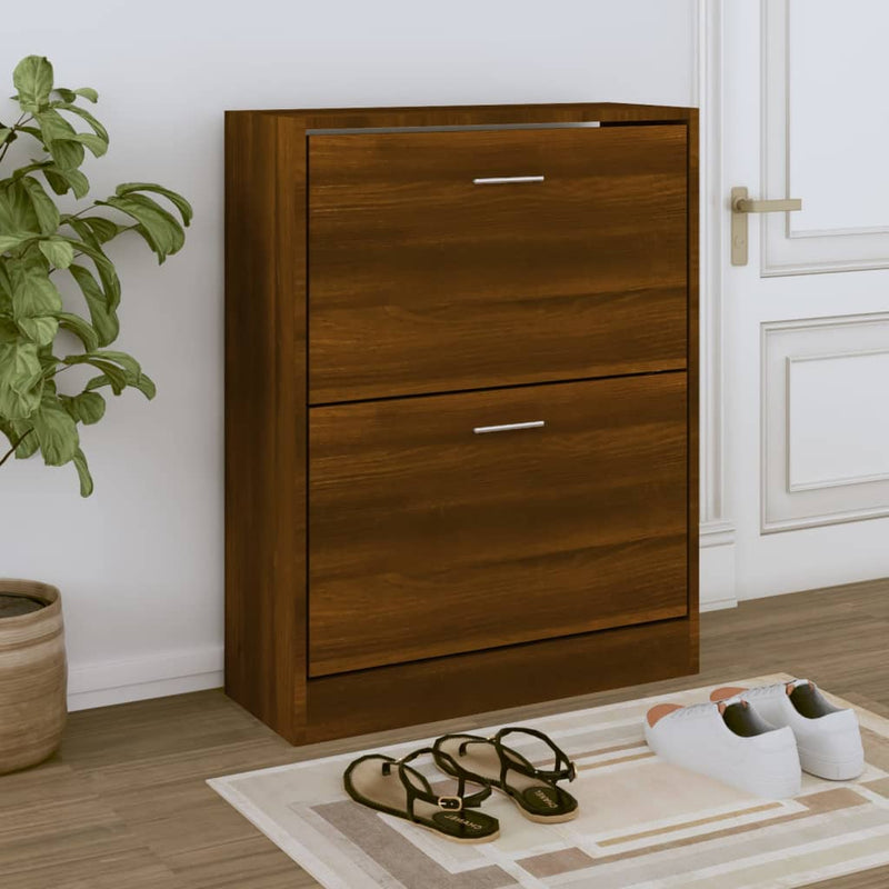 Schoenenkast 63X24X Bewerkt Hout Bruin Eikenkleur