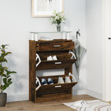Schoenenkast 63X24X104 Cm Bewerkt Hout