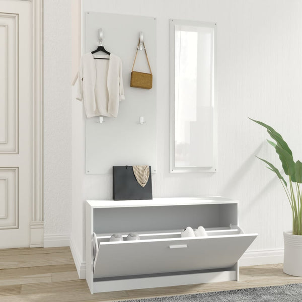 Schoenenkastset 3-In-1 Bewerkt Hout