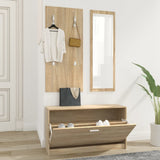 Schoenenkastset 3-In-1 Bewerkt Hout