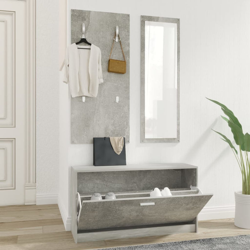Schoenenkastset 3-In-1 Bewerkt Hout