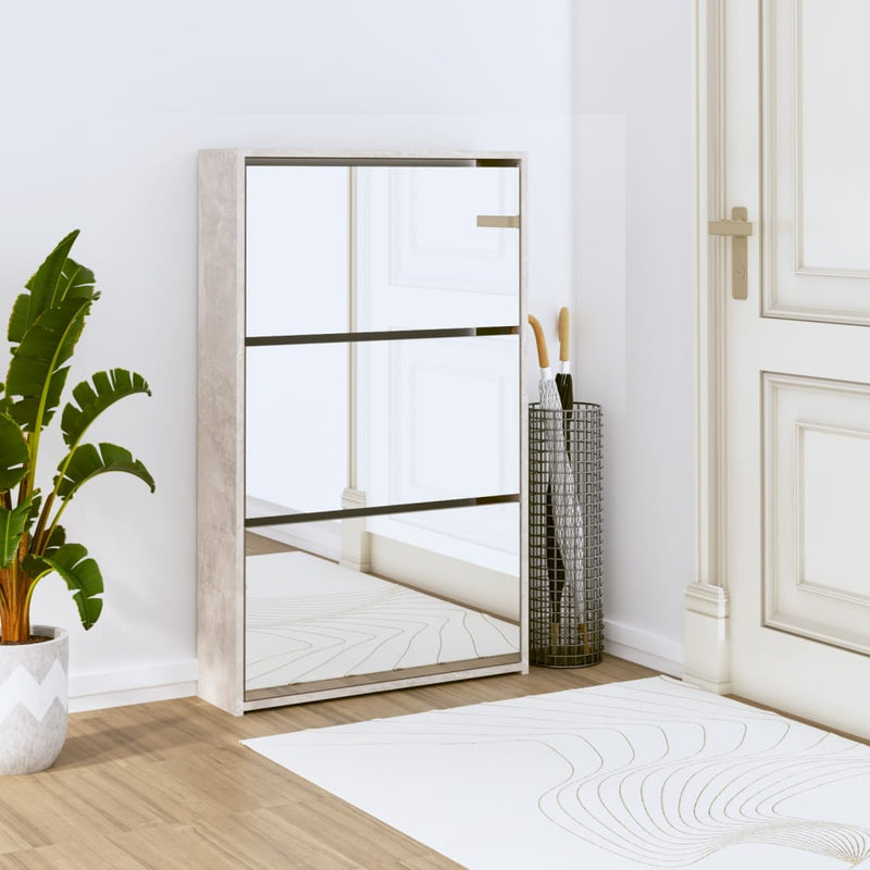 Schoenenkast Tweelaags Met Spiegel 63X17X