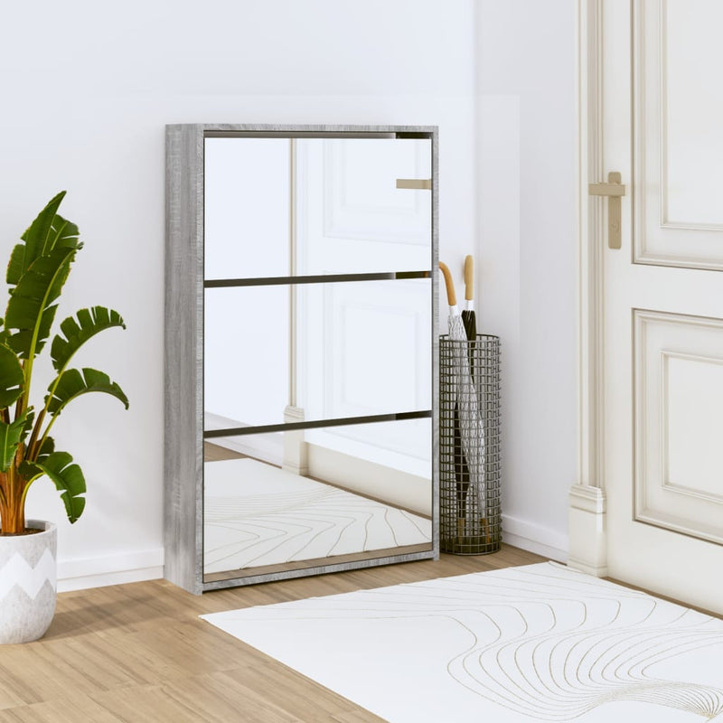 Schoenenkast Tweelaags Met Spiegel 63X17X