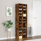 Schoenenkast 54X34X183 Cm Spaanplaat Ambachtelijk Eikenkleurig