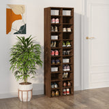 Schoenenkast 54X34X183 Cm Spaanplaat Ambachtelijk Eikenkleurig