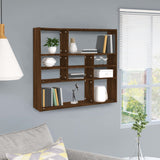 Wandschap 90X16X78 Cm Bewerkt Hout Kleur