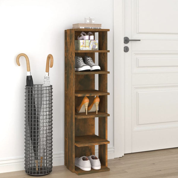 Schoenenrek 27,5X27X102 Cm Bewerkt Hout Kleurig