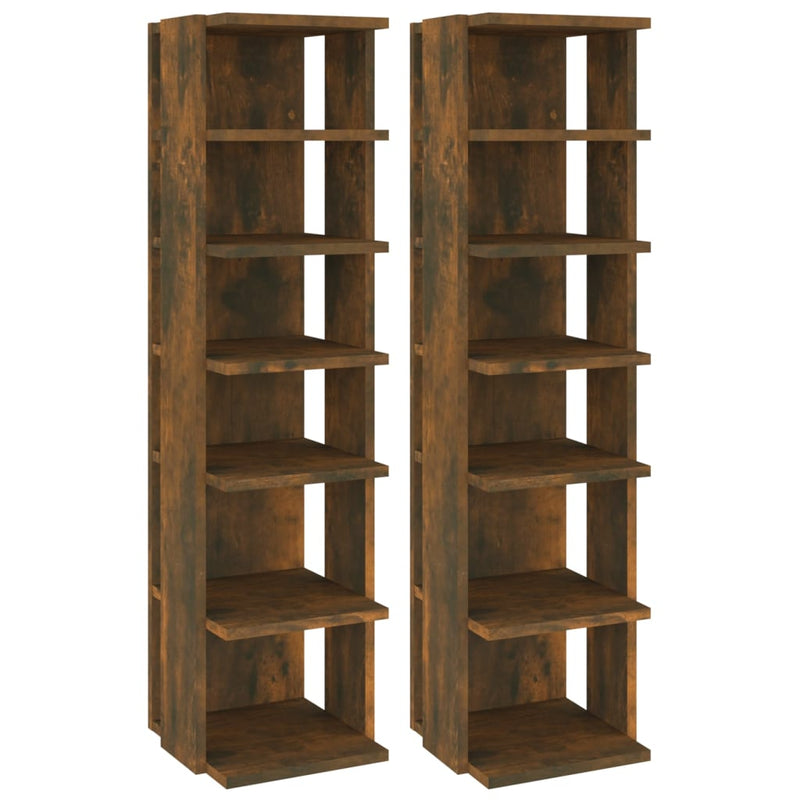 Schoenenrekken 27,5X27X102 Cm Bewerkt Hout