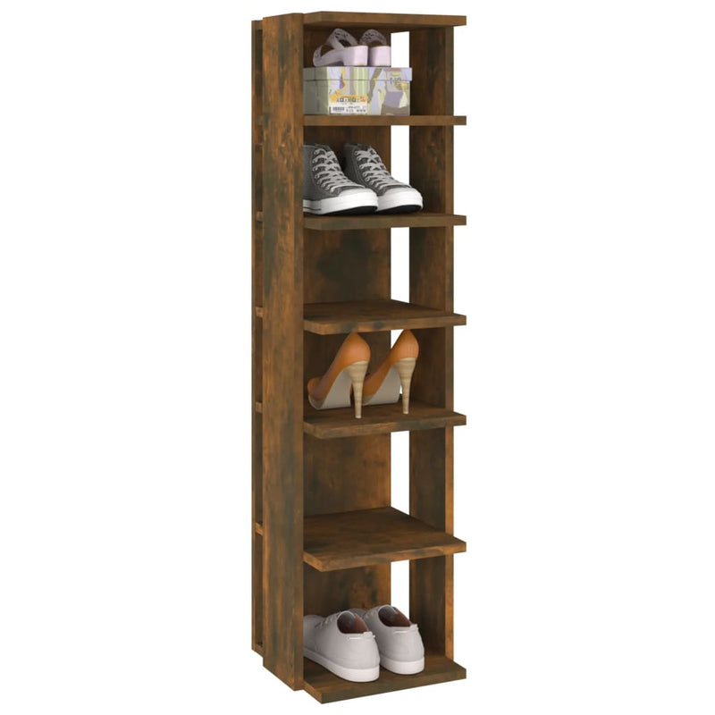 Schoenenrekken 27,5X27X102 Cm Bewerkt Hout