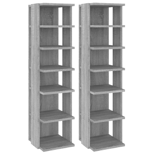 Schoenenrekken 27,5X27X102 Cm Bewerkt Hout