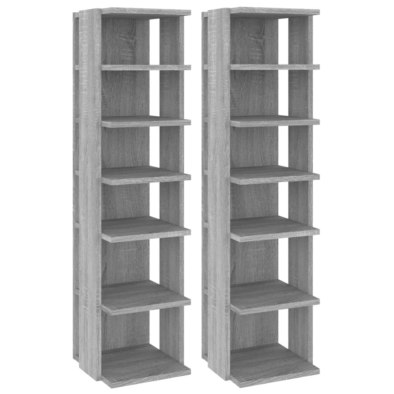 Schoenenrekken 27,5X27X102 Cm Bewerkt Hout