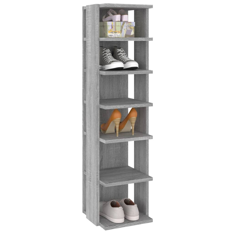 Schoenenrekken 27,5X27X102 Cm Bewerkt Hout