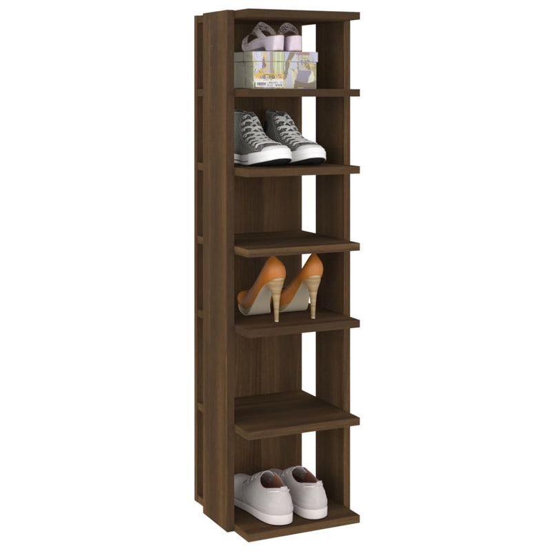 Schoenenrek 27,5X27X102 Cm Bewerkt Hout