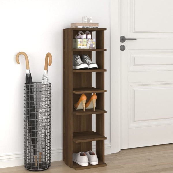 Schoenenrek 27,5X27X102 Cm Bewerkt Hout