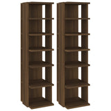 Schoenenrekken 27,5X27X102 Cm Bewerkt Hout Bruineiken