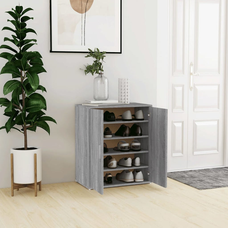 Schoenenkast Bewerkt Hout Artisanaal Eikenkleur