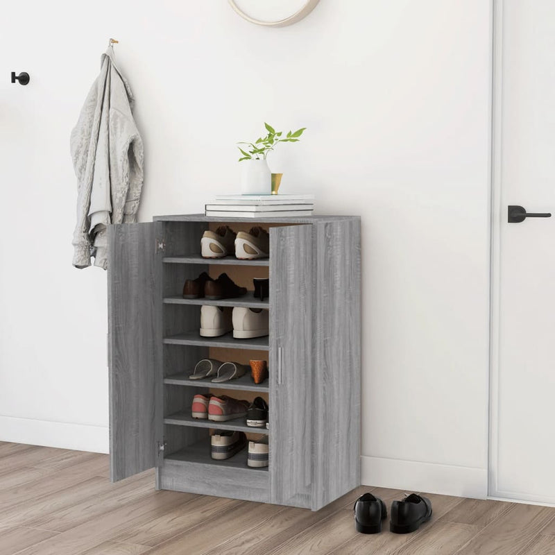 Schoenenkast Bewerkt Hout Artisanaal Eikenkleur
