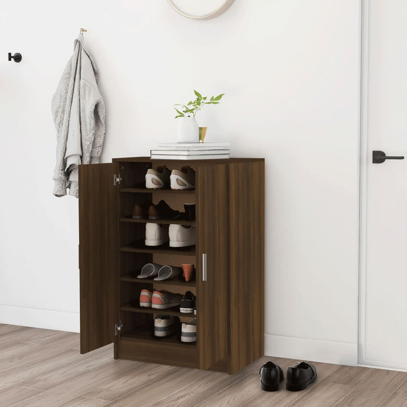 Schoenenkast Bewerkt Hout Artisanaal Eikenkleur