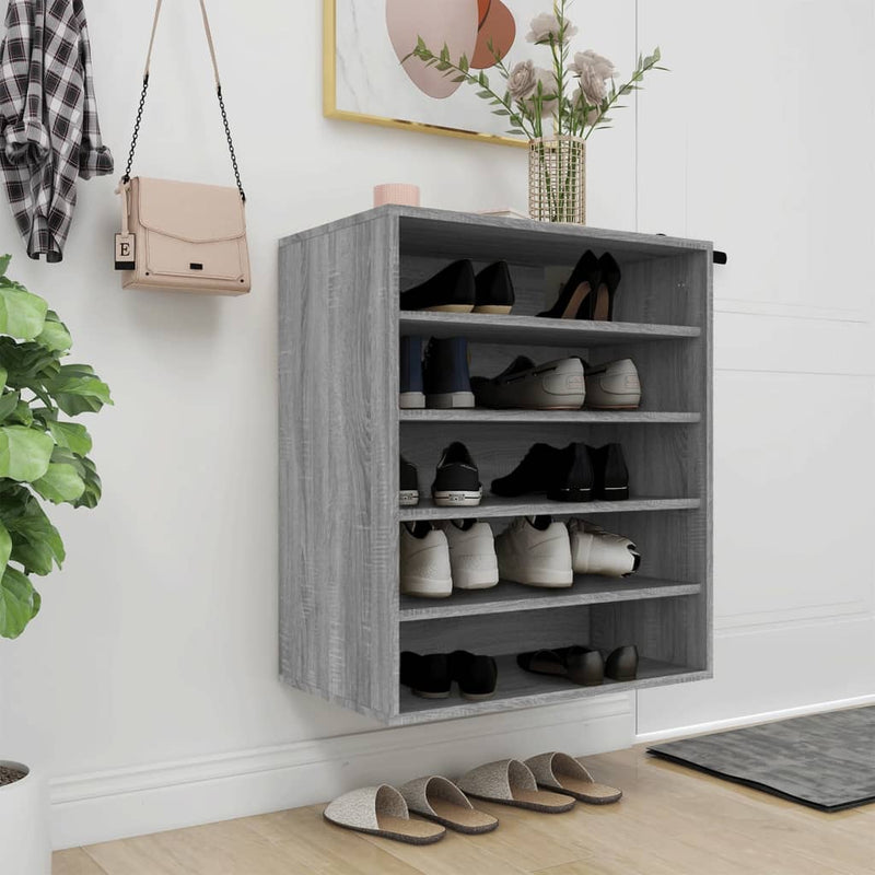 Schoenenkast Bewerkt Hout Artisanaal Eikenkleur