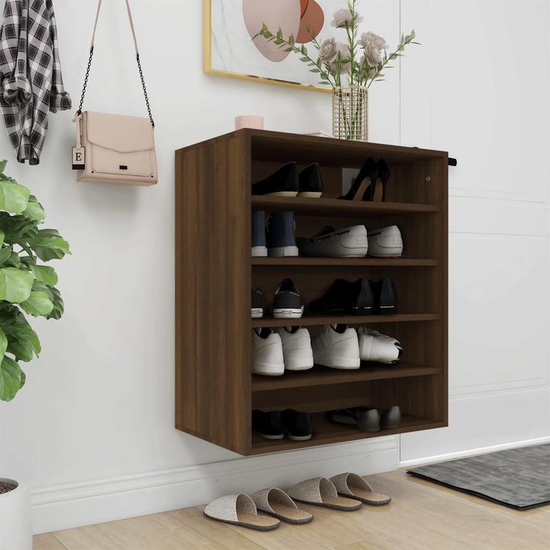 Schoenenkast Bewerkt Hout Artisanaal Eikenkleur