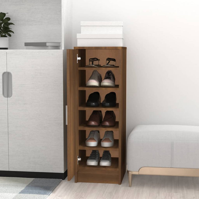 Schoenenkast Bewerkt Hout Artisanaal Eikenkleur
