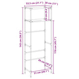 Toiletrek 2-Laags 53,5X28X143 Cm Ijzer