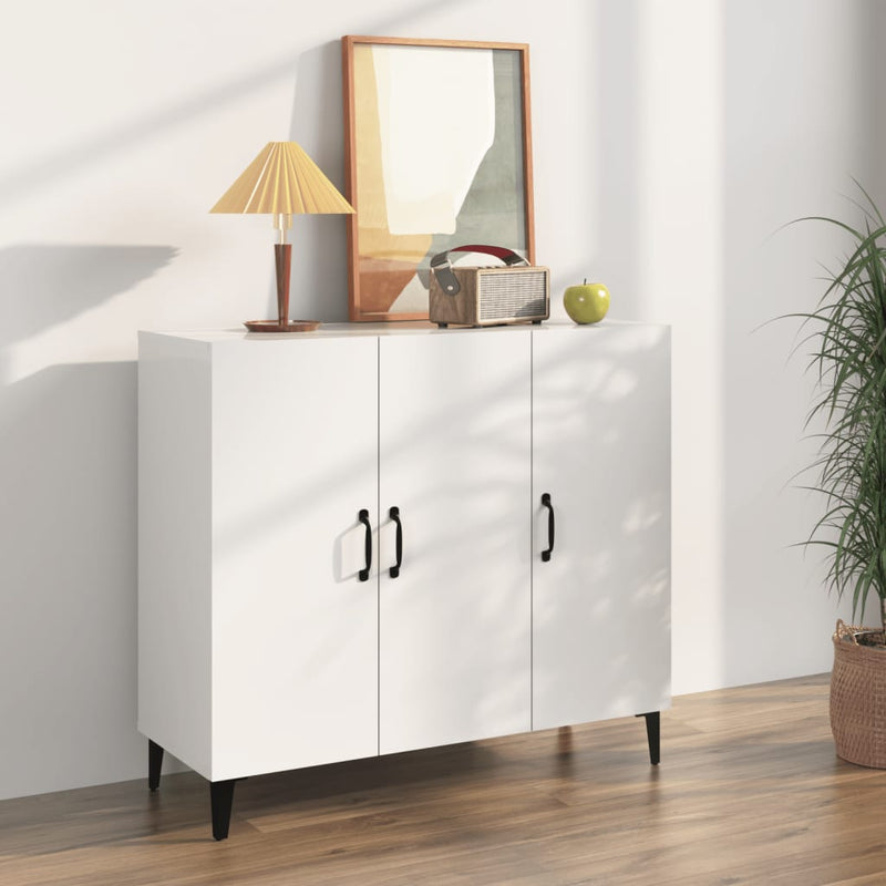 Dressoir 90X34X80 Cm Bewerkt Hout Artisanaal Eikenkleur