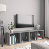 Boekenkast/Tv-Meubel 36X30X143Cm Bewerkt Hout Kleurig