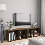 Boekenkast/Tv-Meubel 36X30X143Cm Bewerkt Hout Kleurig