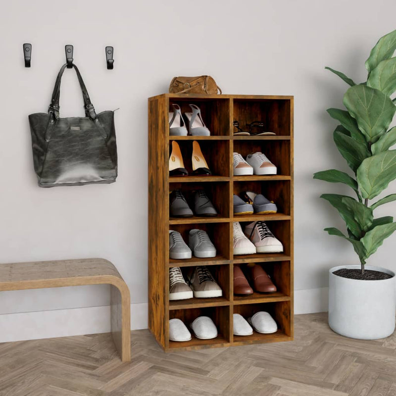 Schoenenrek 54X34X100,5 Cm Bewerkt Hout Kleurig