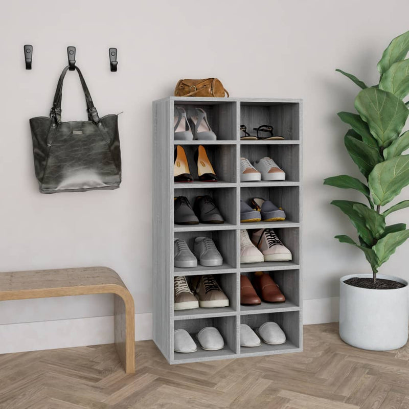 Schoenenrek 54X34X100,5 Cm Bewerkt Hout Kleurig