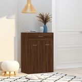 Schoenenkast 60X35X84 Cm Bewerkt Hout Artisanaal Eikenkleur