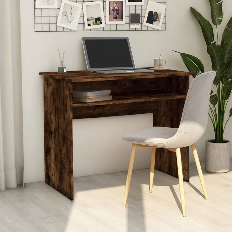 Bureau 90X50X74 Cm Bewerkt Hout Kleur