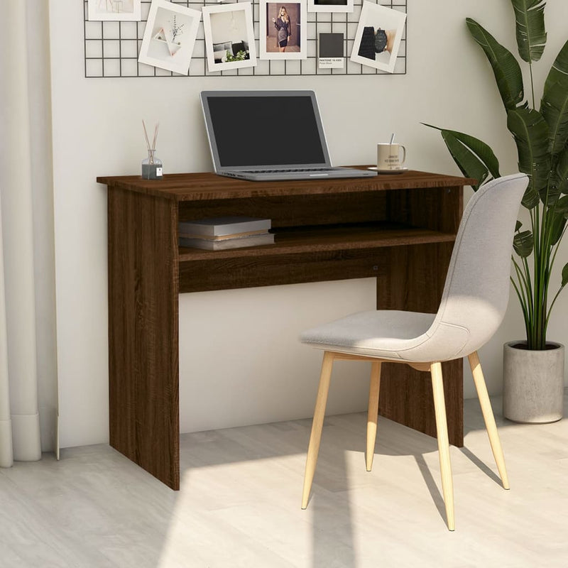 Bureau 90X50X74 Cm Bewerkt Hout Kleur