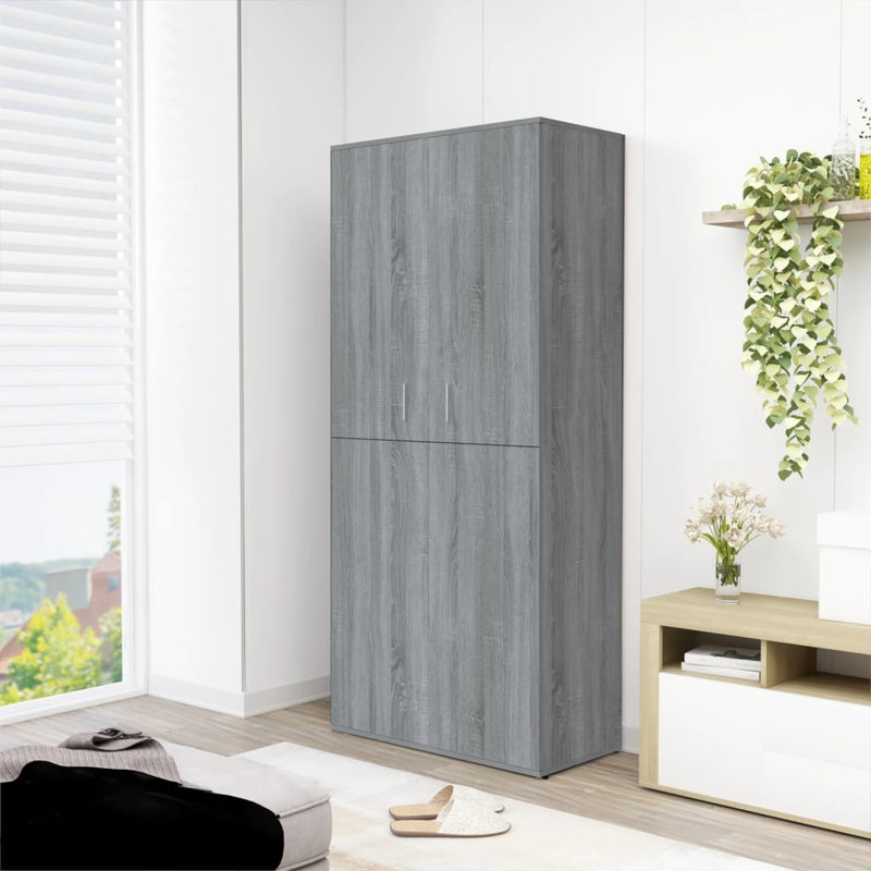 Schoenenkast 80X39X178 Cm Bewerkt Hout Kleurig