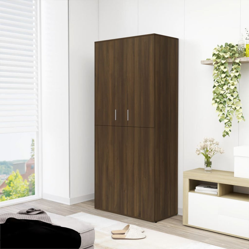 Schoenenkast 80X39X178 Cm Bewerkt Hout Kleurig